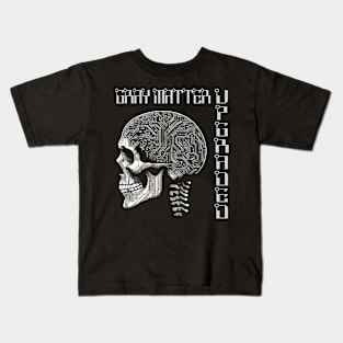 AI Circuit Board Brain Skull Kids T-Shirt